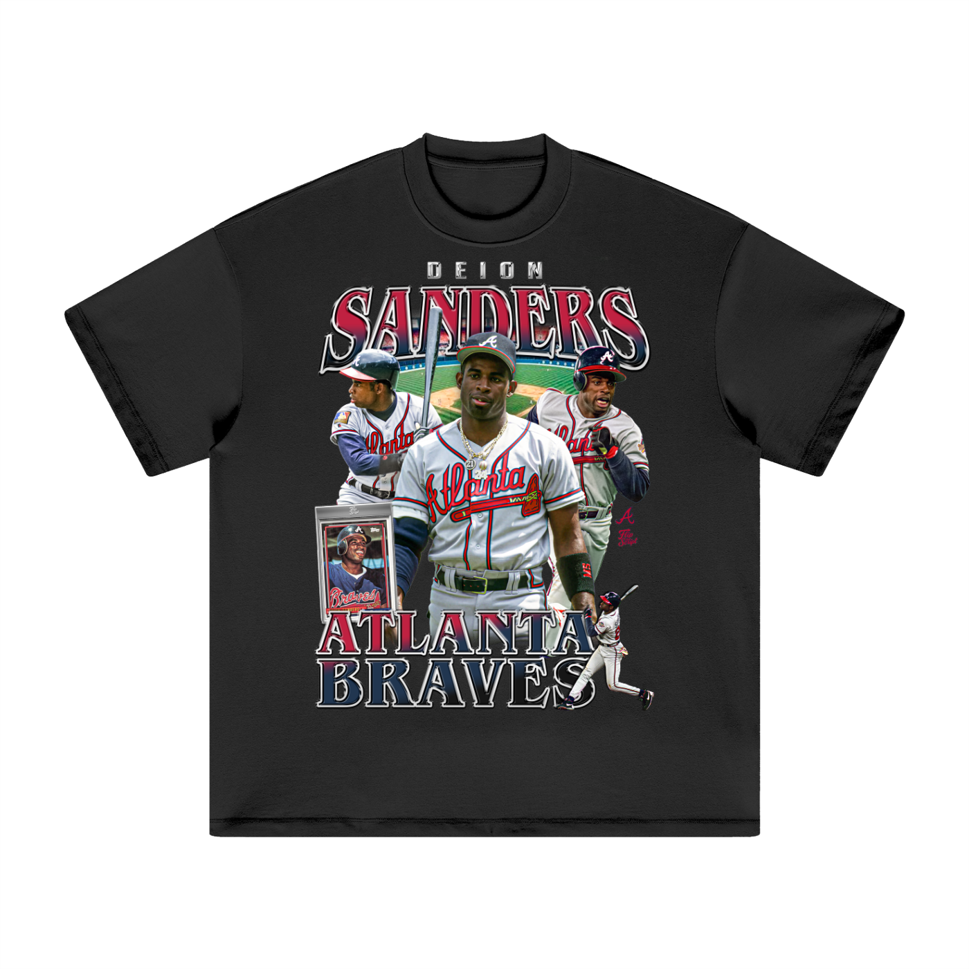 Deion Sanders Atlanta Braves HEAVY Cotton Tee