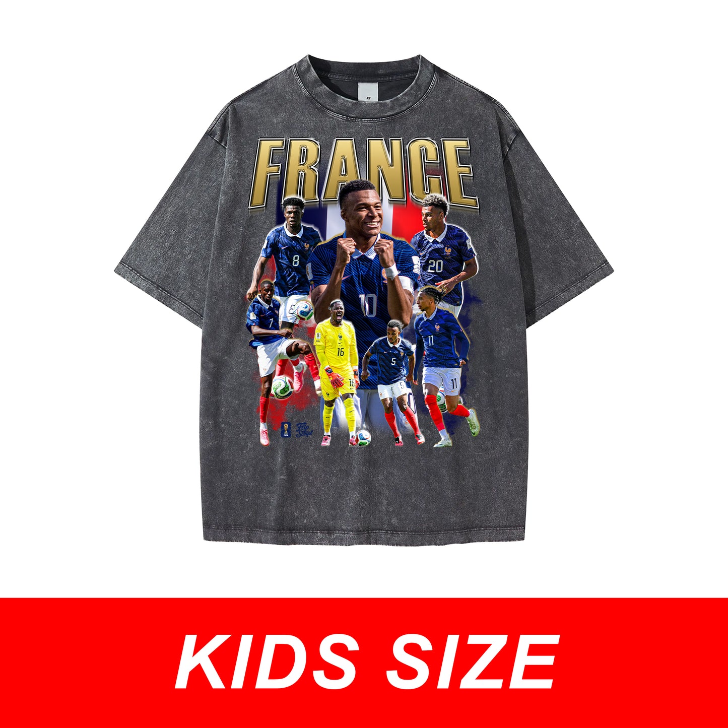 KIDS France 2026 World Cup Vintage Graphic Tee