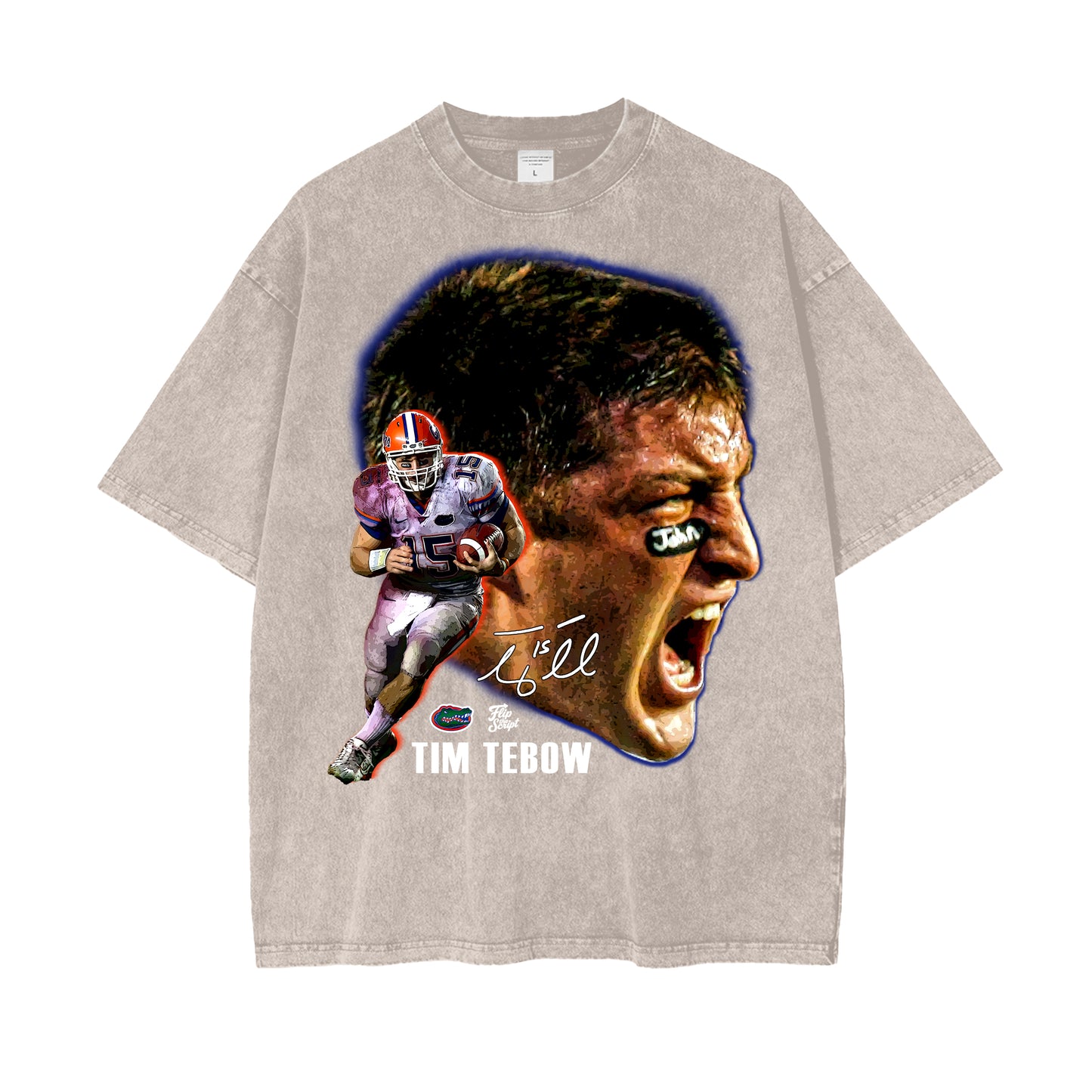 Tim Tebow Big Head Vintage Graphic Tee