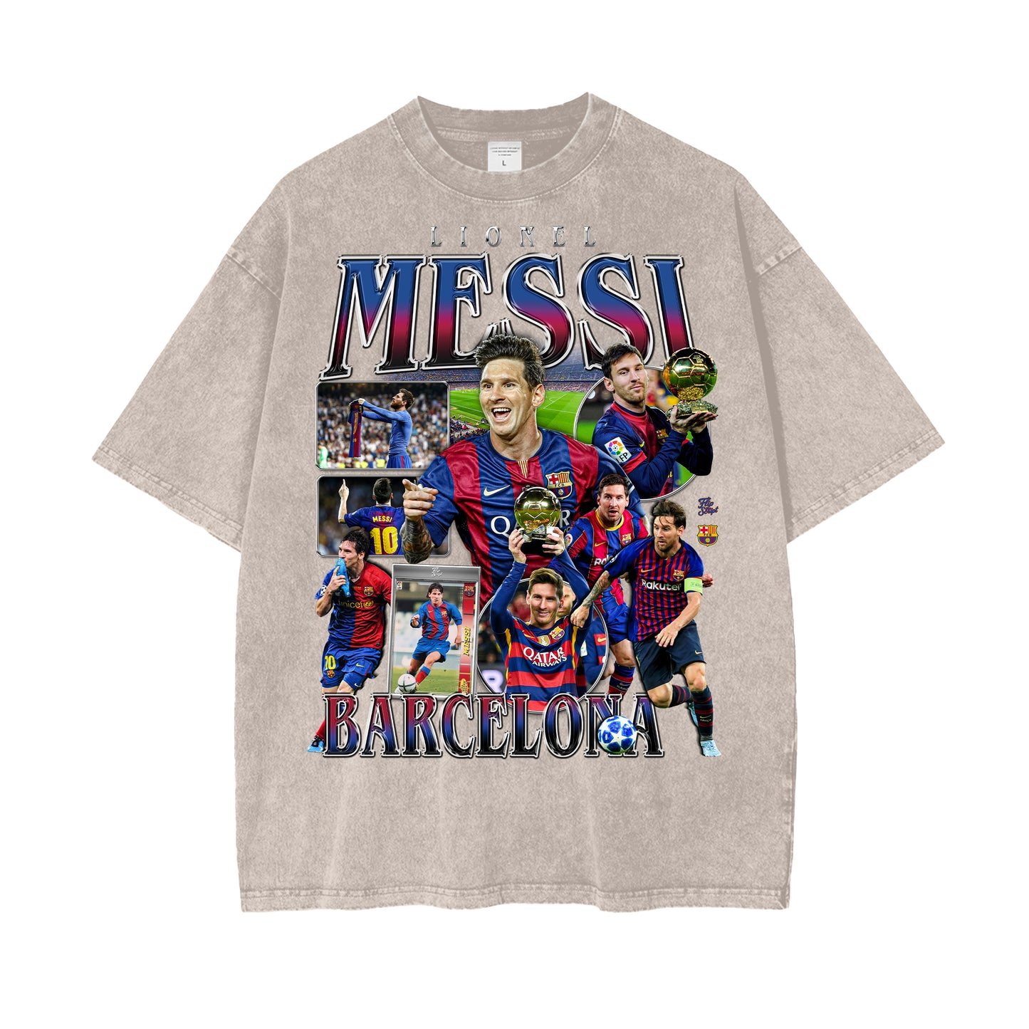 Barcelona Lionel Messi Vintage Graphic Tee