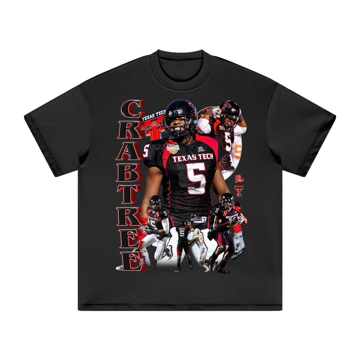 Michael Crabtree Texas Tech HEAVY Cotton Tee
