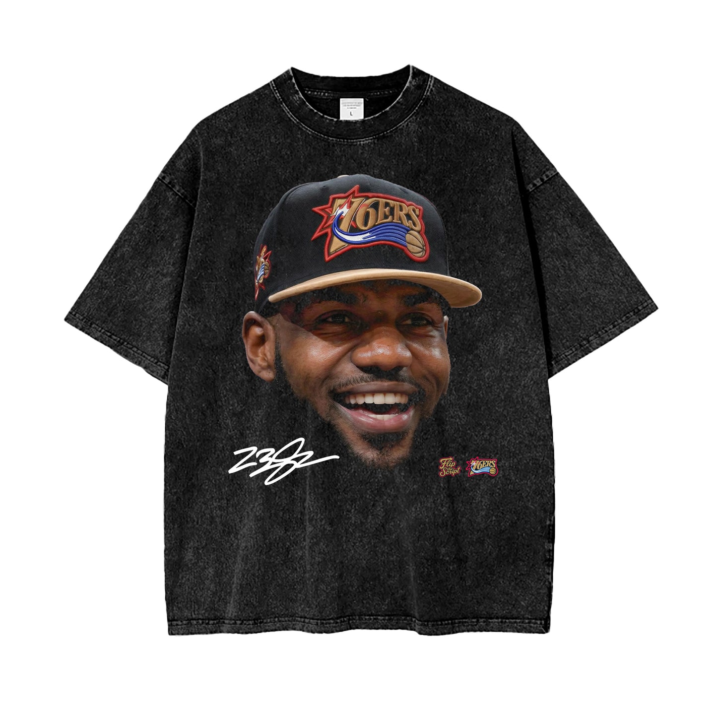 Lebron Sixers Big Head Vintage Graphic Tee