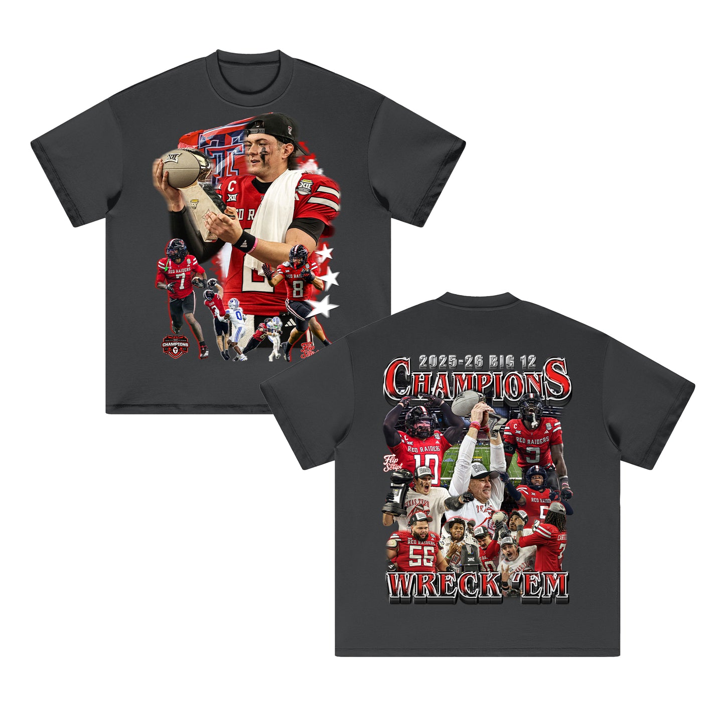 Texas Tech 2025-26 Big 12 Champ HEAVY Cotton Tee