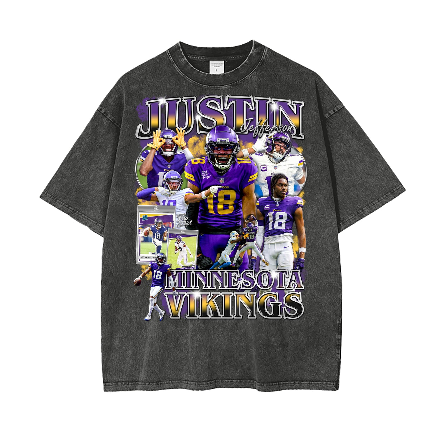 Justin Jefferson Vikings Vintage Graphic Tee