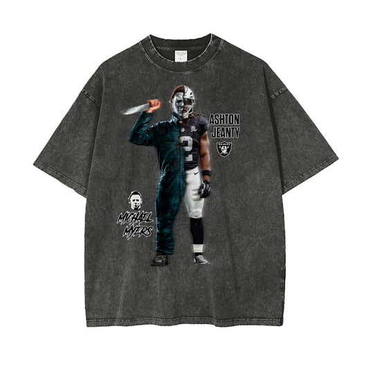 Ashton Jeanty X MichaelMyers Vintage Graphic Tee
