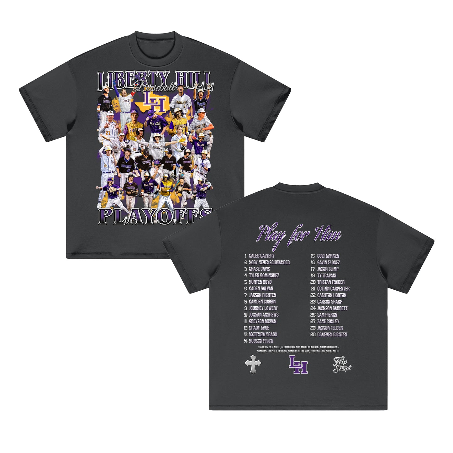 2025-26 Liberty Hill Baseball Playoffs HEAVY Cotton Tee