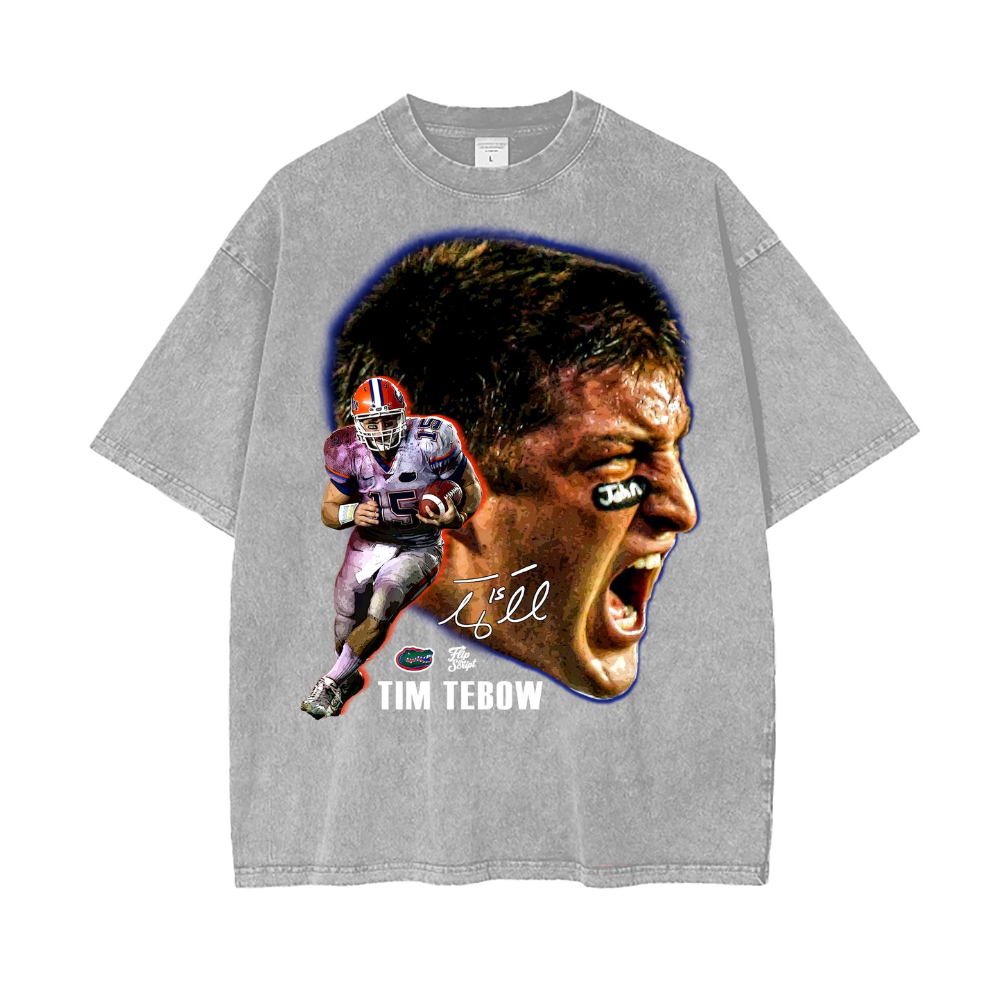 Tim Tebow Big Head Vintage Graphic Tee