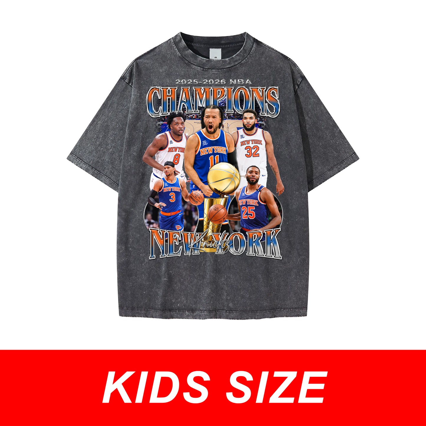 KIDS 2025-26 Knicks NBA Champions Vintage Graphic Tee