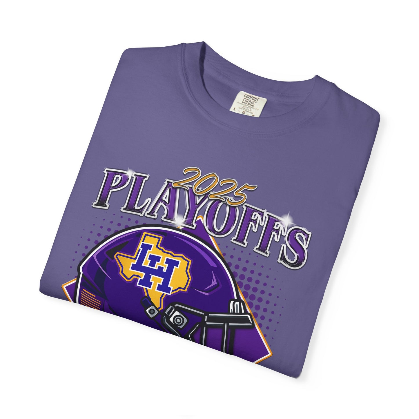 Liberty Hill Football Playoffs 2025 Comfort Colors Cotton Tee (double sided print)