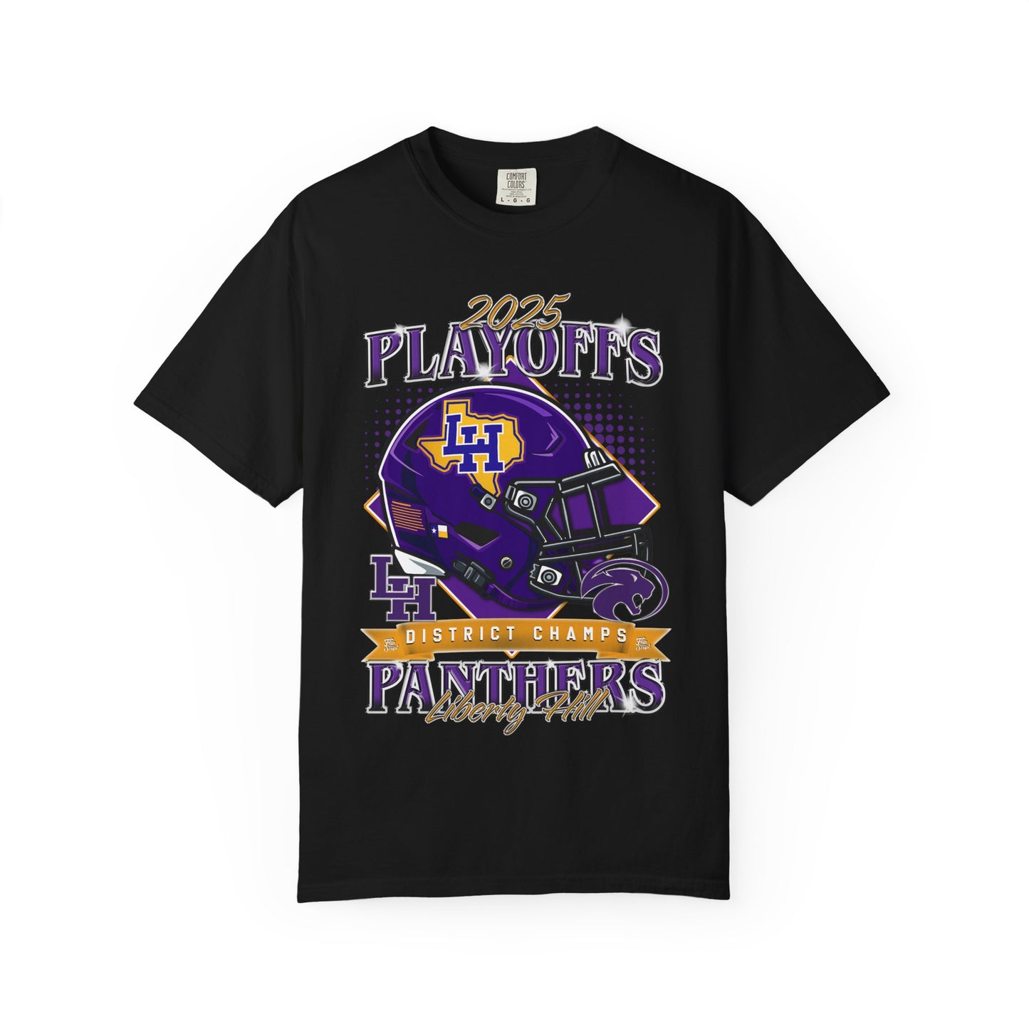 Liberty Hill Football Playoffs 2025 Comfort Colors Cotton Tee (double sided print)