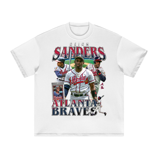 Deion Sanders Atlanta Braves HEAVY Cotton Tee