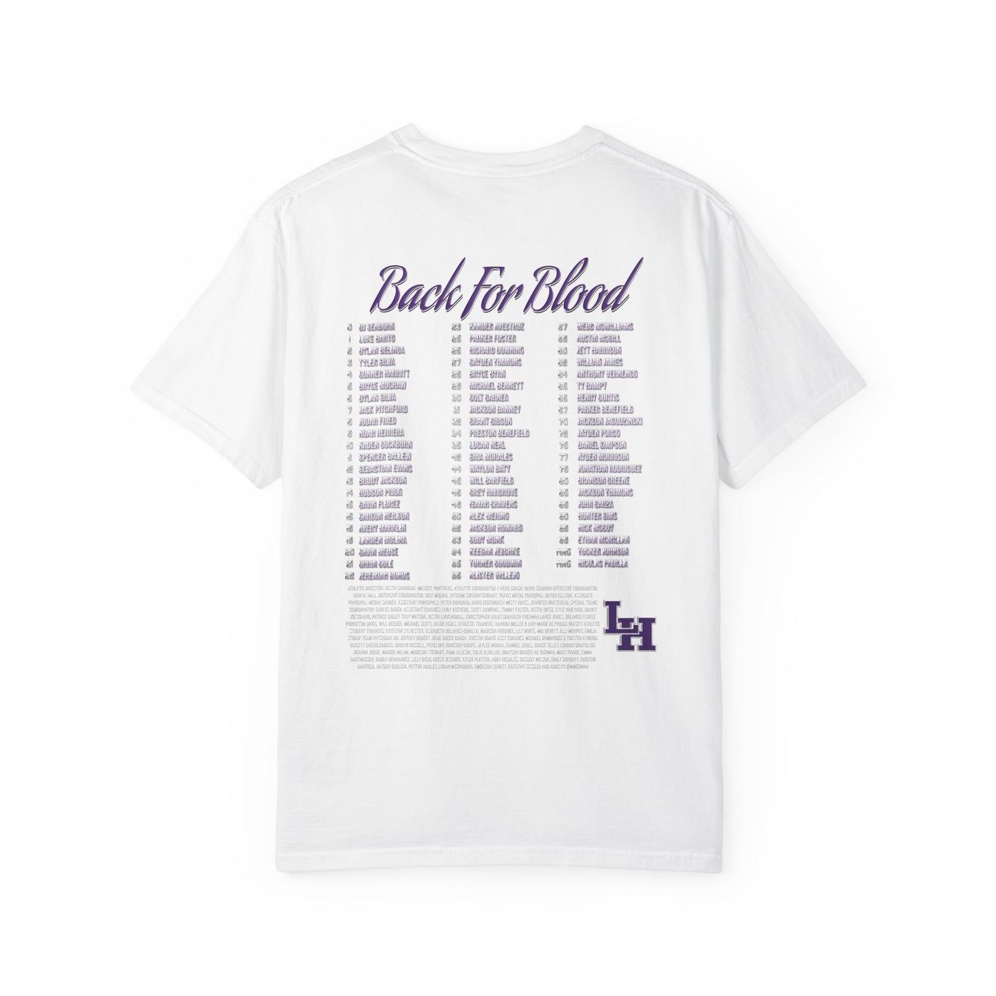 Liberty Hill Football Playoffs 2025 Comfort Colors Cotton Tee (double sided print)
