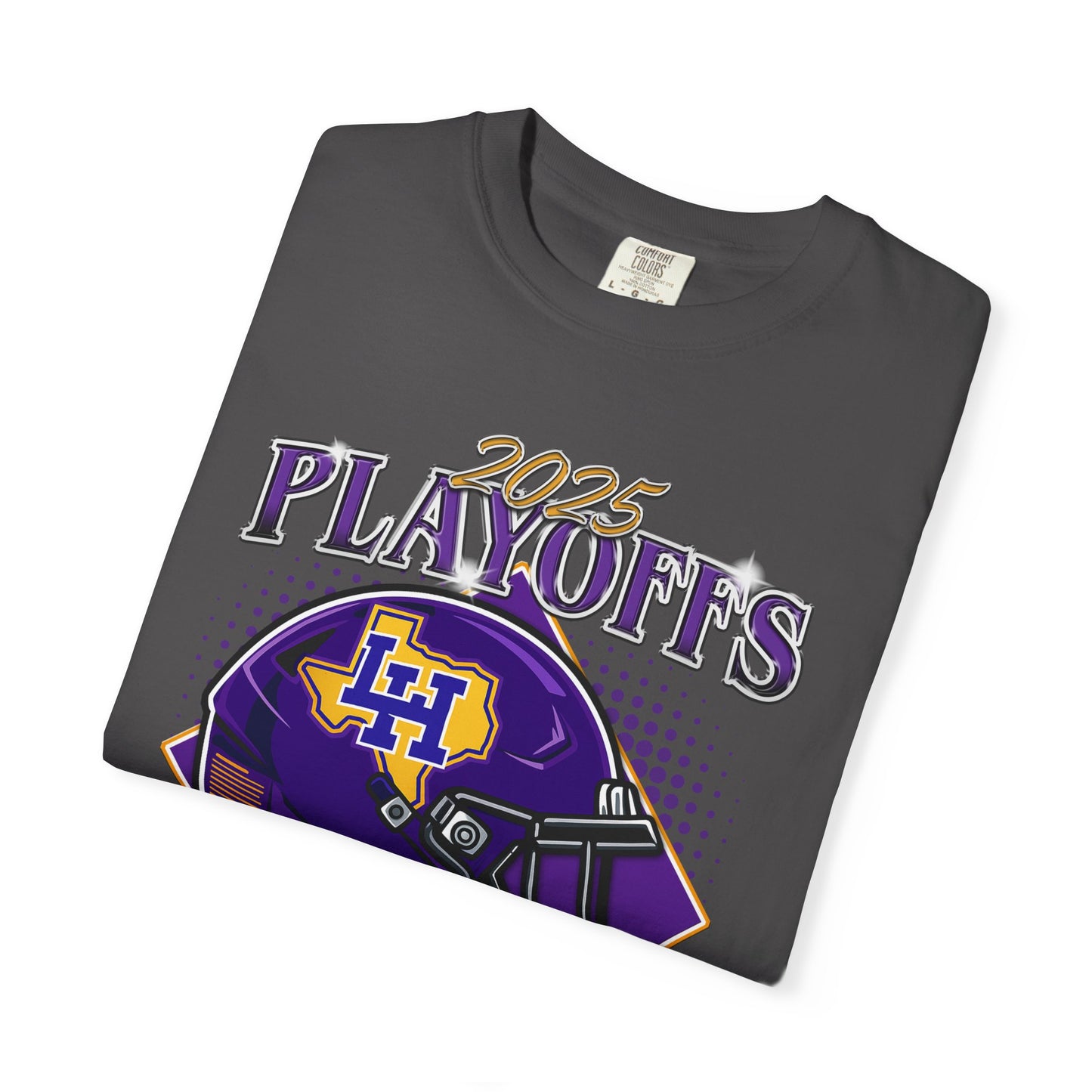 Liberty Hill Football Playoffs 2025 Comfort Colors Cotton Tee (double sided print)