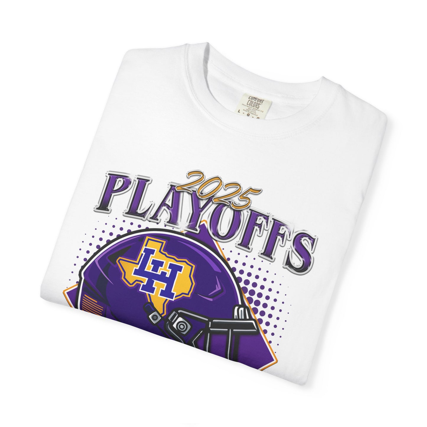 Liberty Hill Football Playoffs 2025 Comfort Colors Cotton Tee (double sided print)