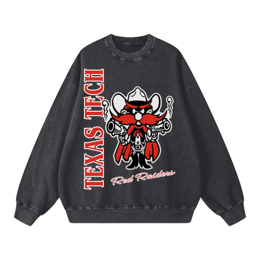 Vintage Oversized Texas tech Crewneck Sweatshirt