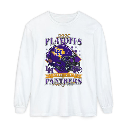 Liberty Hill Football Playoffs 2025 Comfort Colors Long Sleeve cotton Tee (double sided print)
