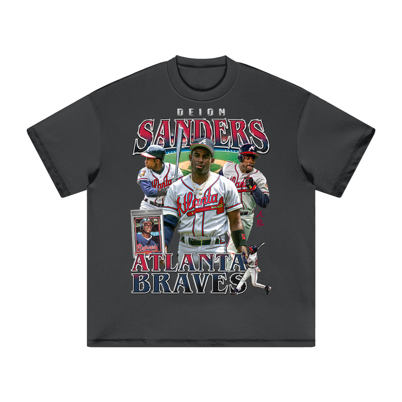 Deion Sanders Atlanta Braves HEAVY Cotton Tee