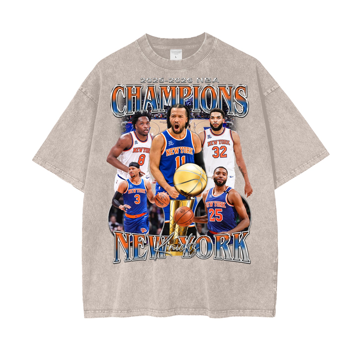 2025-26 Knicks NBA Champions Vintage Graphic Tee