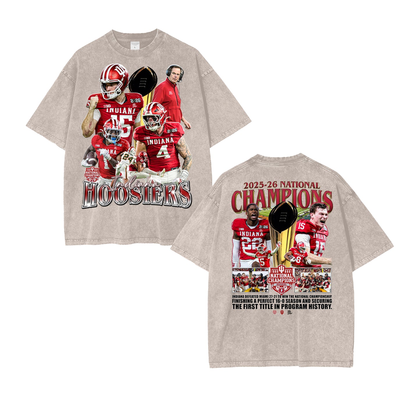 Indiana National Champions 2025-26 Vintage Graphic Tee