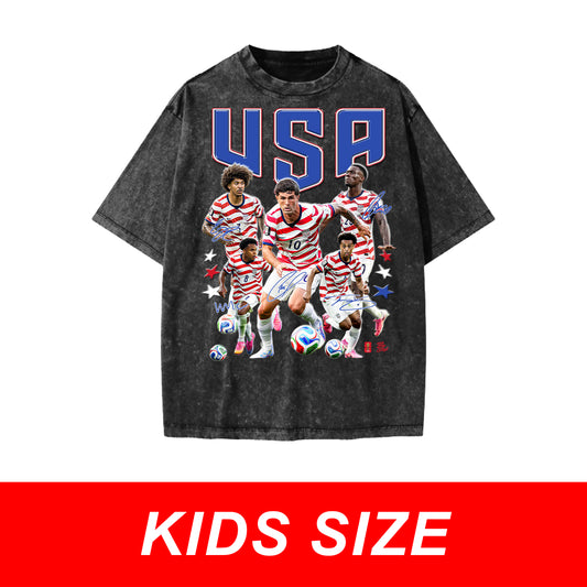 KIDS USA 2026 World Cup Vintage Graphic Tee