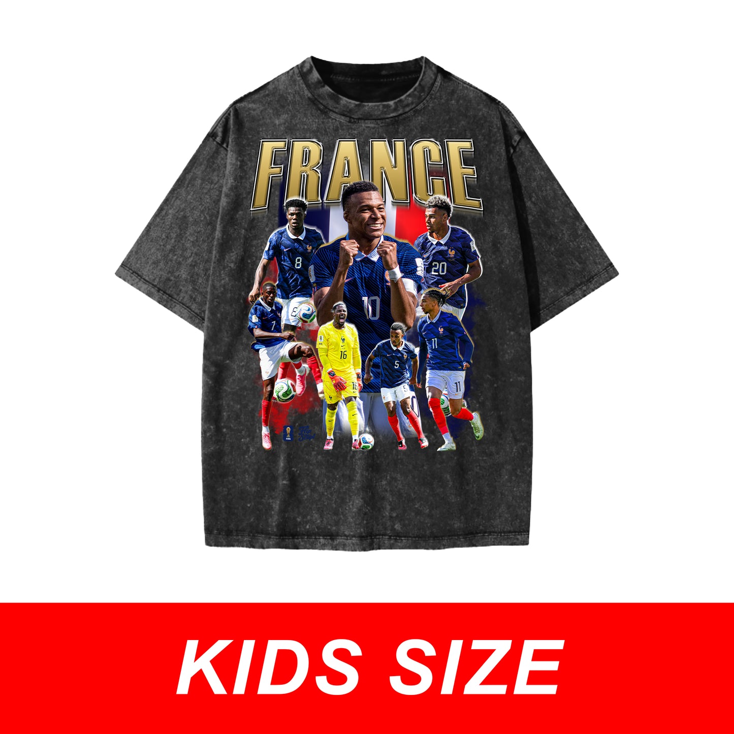 KIDS France 2026 World Cup Vintage Graphic Tee