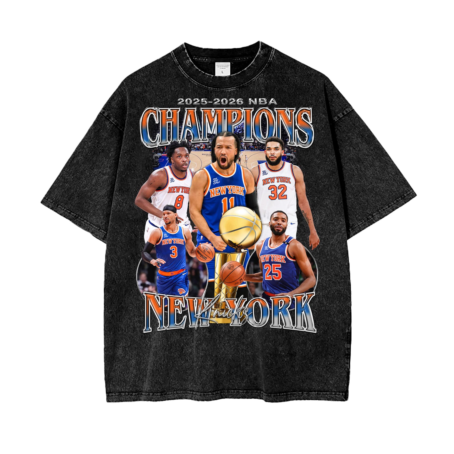 2025-26 Knicks NBA Champions Vintage Graphic Tee