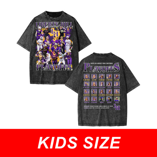 KIDS 2025-26 Liberty Hill Softball Playoffs Vintage Graphic Tee