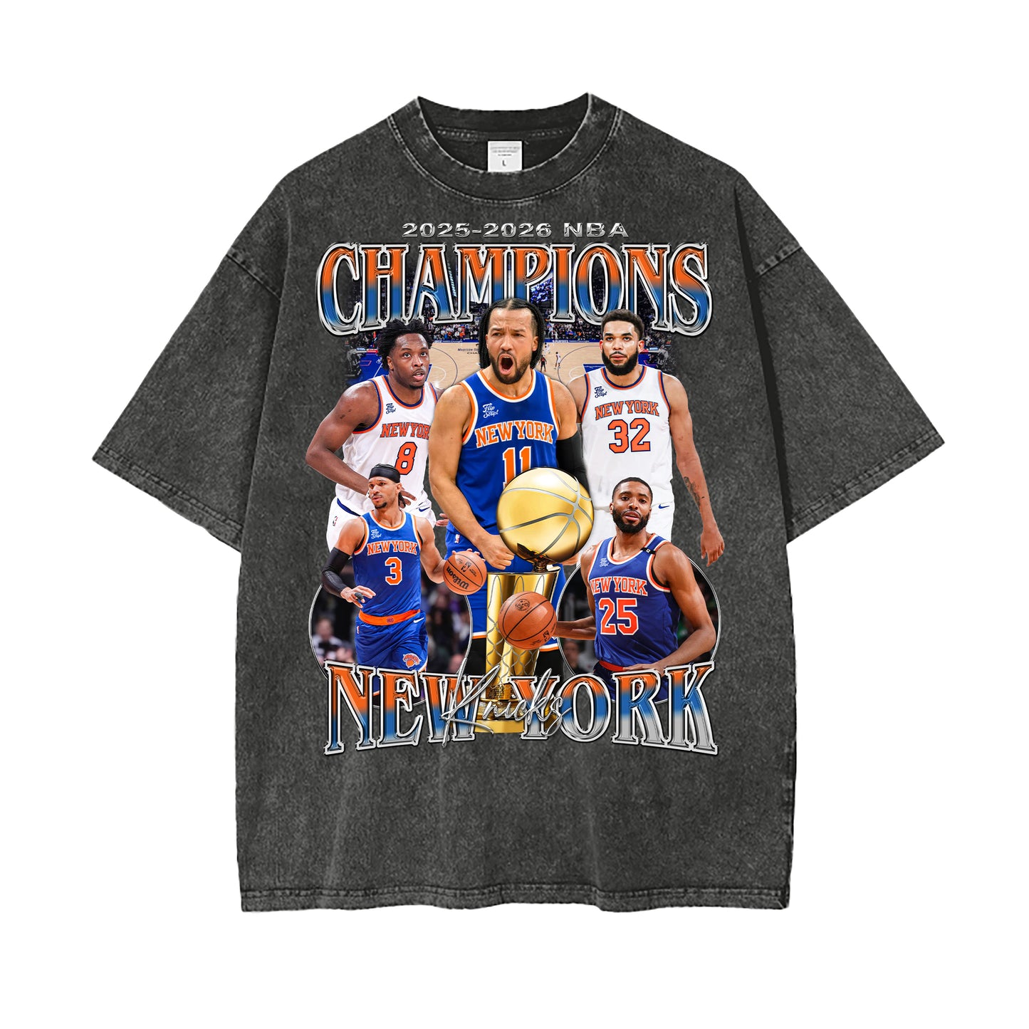 2025-26 Knicks NBA Champions Vintage Graphic Tee