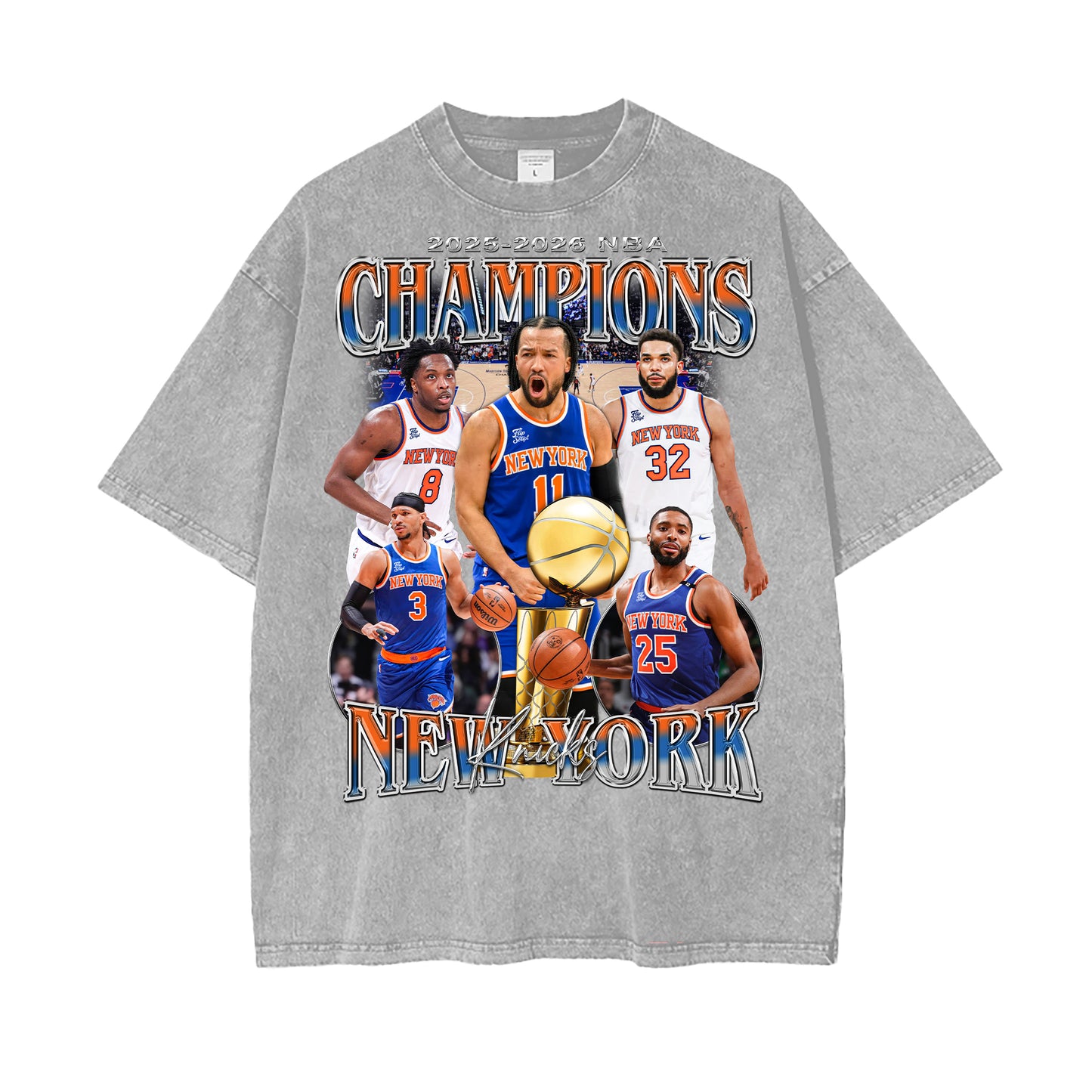 2025-26 Knicks NBA Champions Vintage Graphic Tee