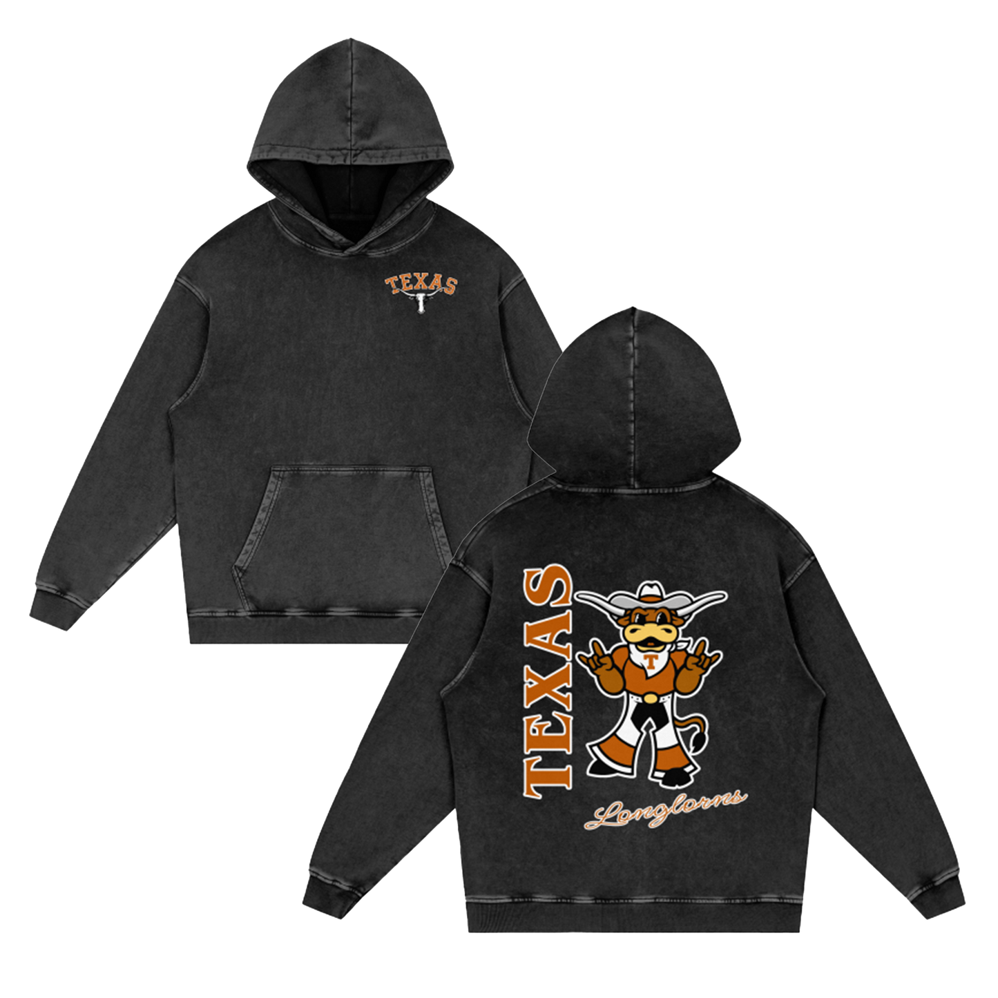 Texas Bevo Vintage Hoodie (Front & Back)