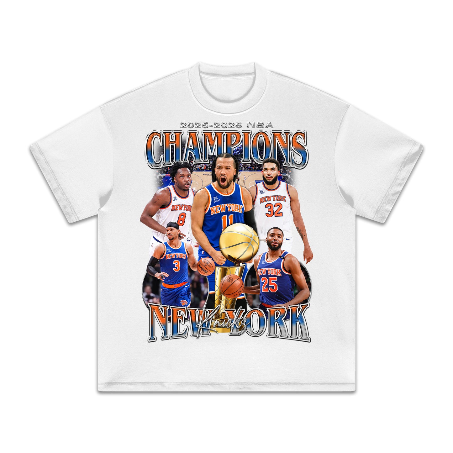 2025-26 Knicks NBA Champions HEAVY Cotton Tee