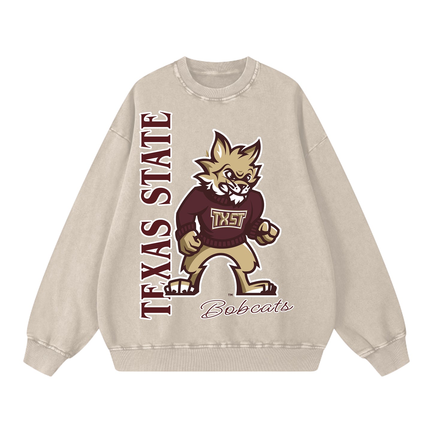 Vintage Oversized Texas State Crewneck Sweatshirt