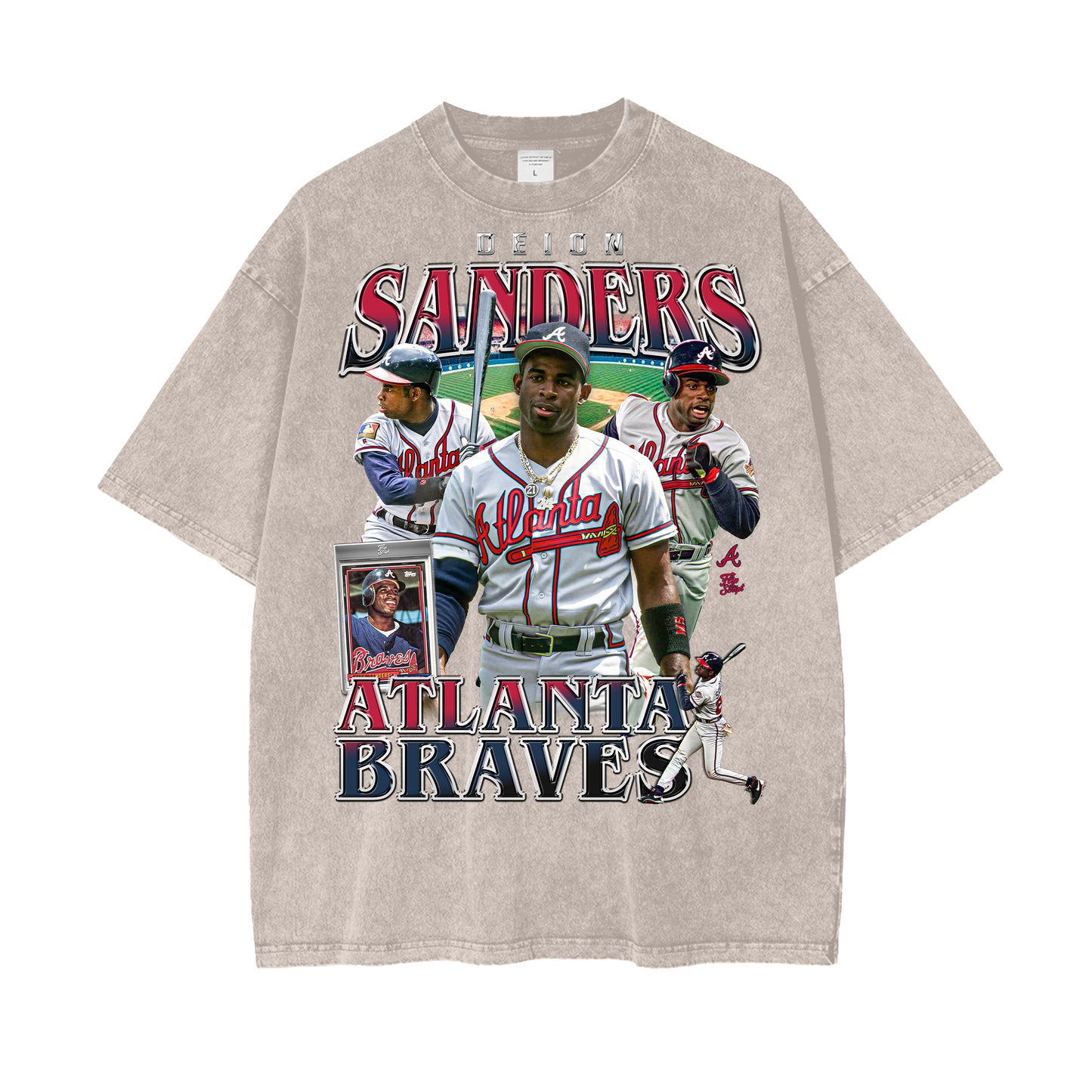 Deion Sanders Atlanta Braves Vintage Graphic Tee