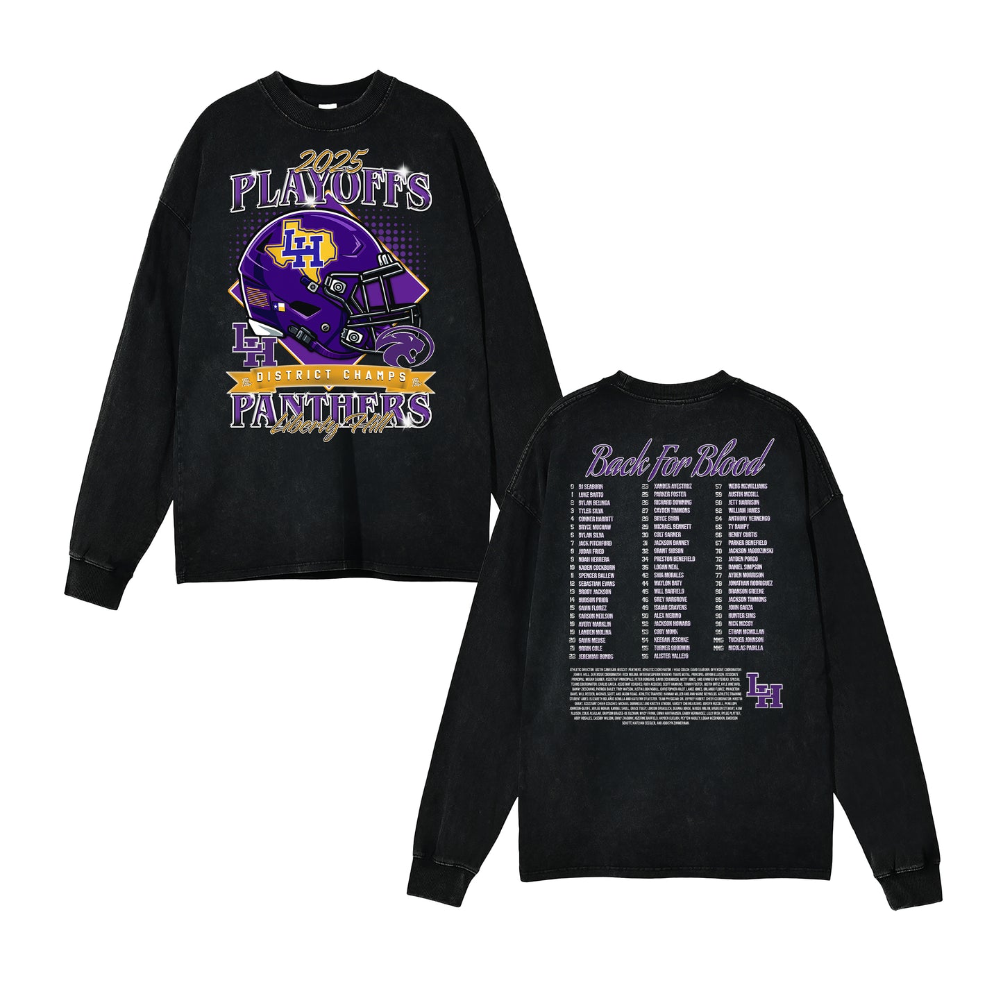 Liberty Hill Football Playoffs 2025 Vintage Long Sleeve