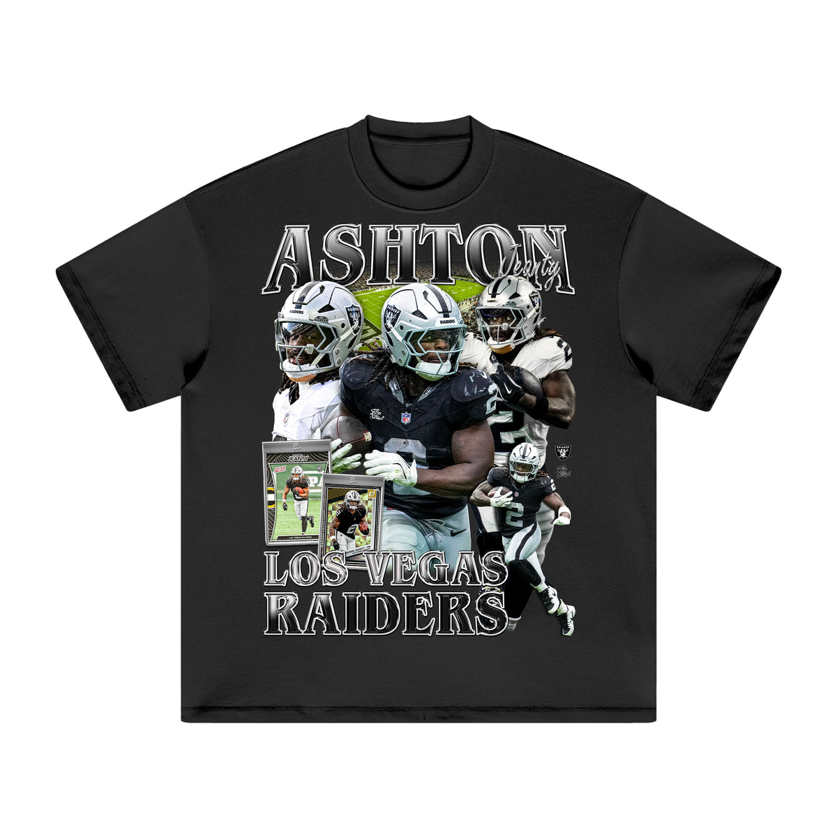 Raiders Ashton Jeanty HEAVY Cotton Tee — black