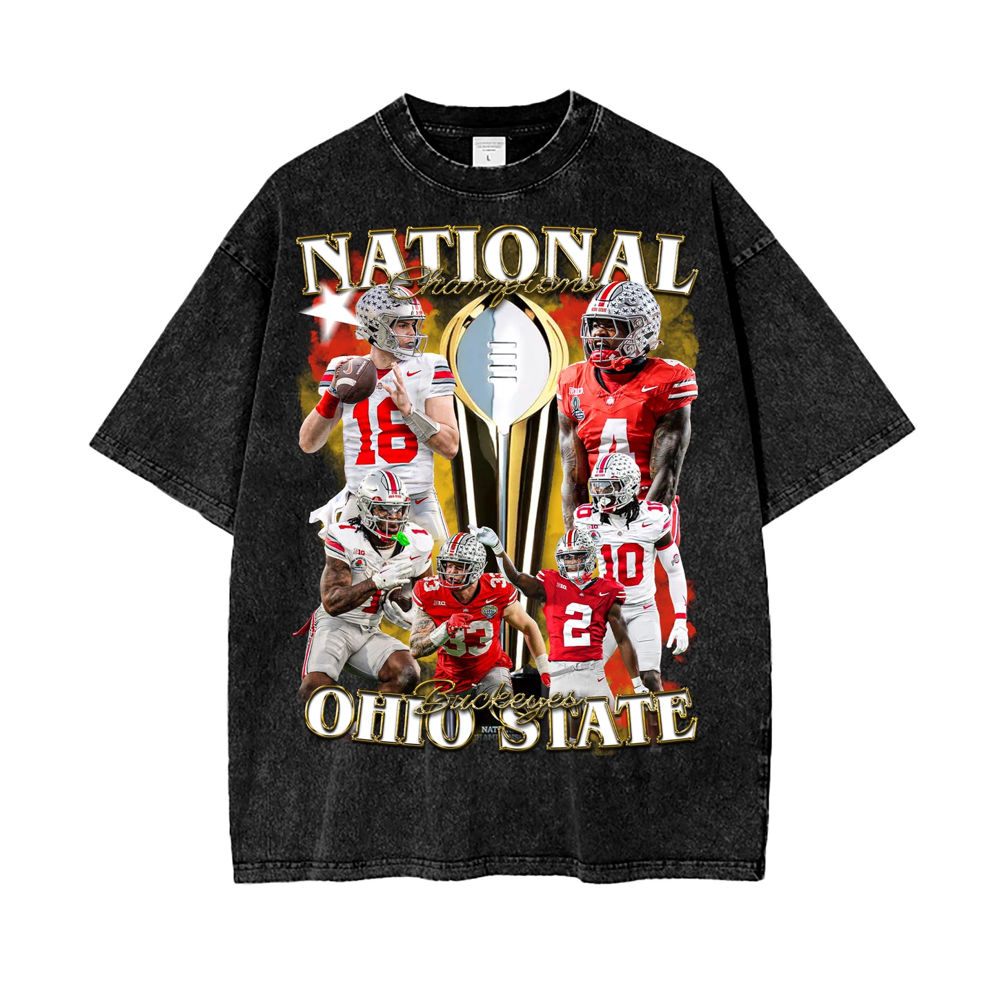 Ohio State 2024-25 Football National Champions Vintage Graphic Tee