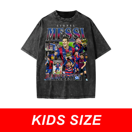 KIDS Barcelona Lionel Messi Vintage Graphic Tee