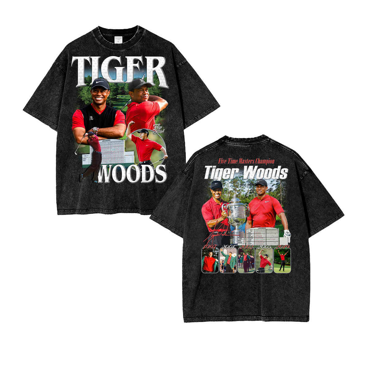 Tiger Woods Vintage Graphic Tee — black