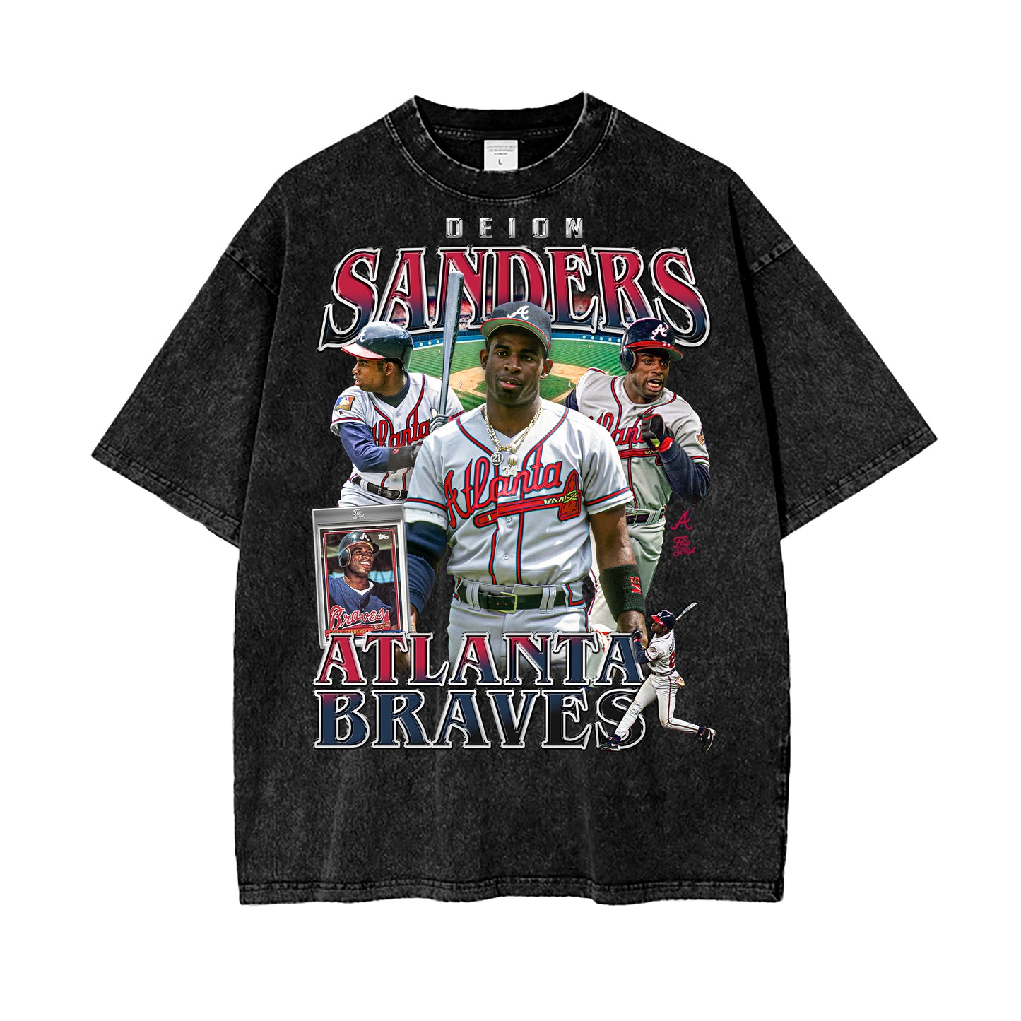 Deion Sanders Atlanta Braves Vintage Graphic Tee
