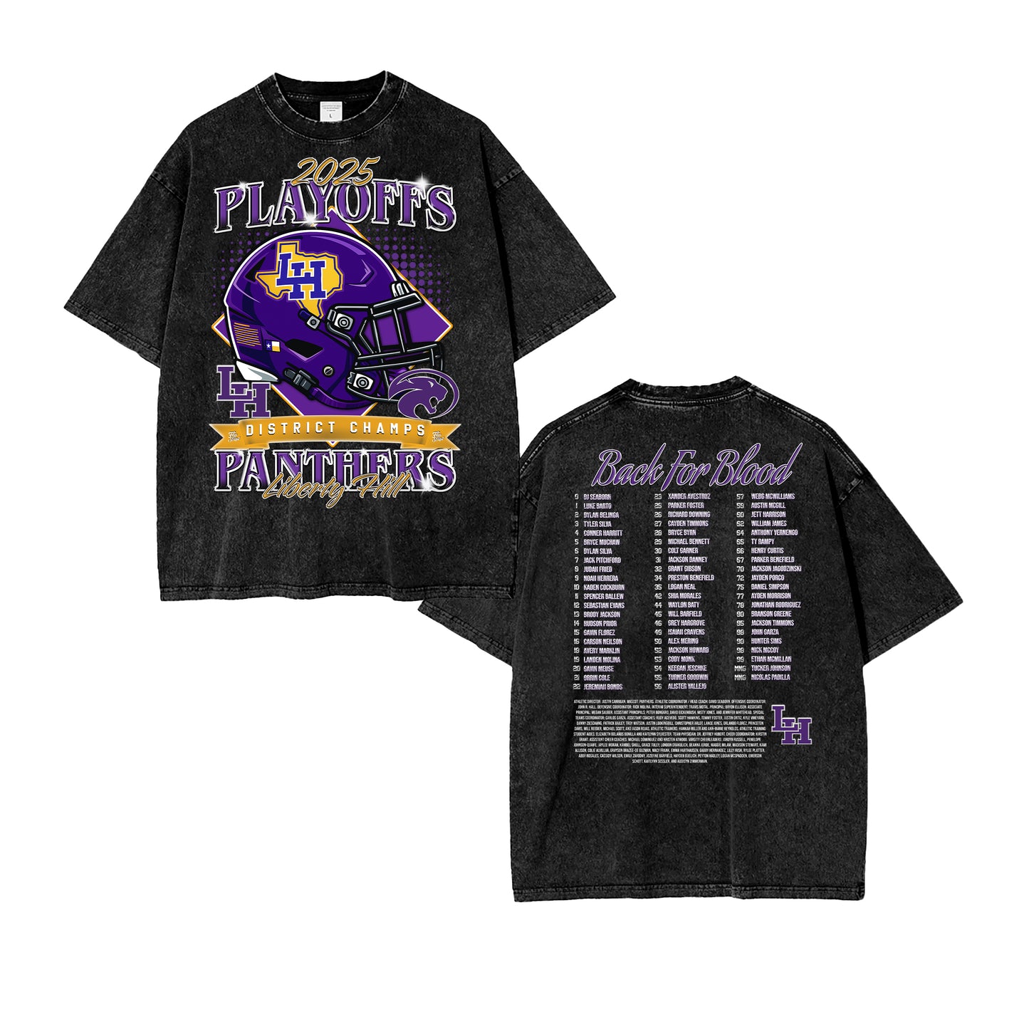 Liberty Hill Football Playoffs 2025 Vintage Graphic Tee
