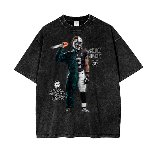 Ashton Jeanty X MichaelMyers Vintage Graphic Tee