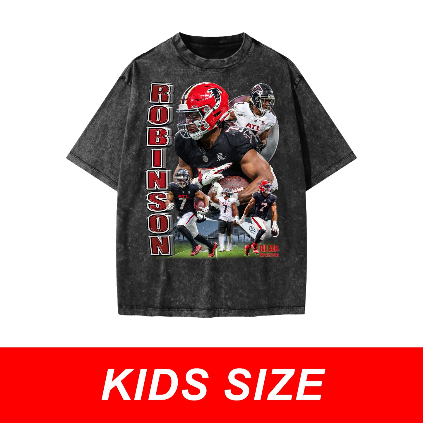 KIDS Bijan Robinson Vintage Graphic Tee