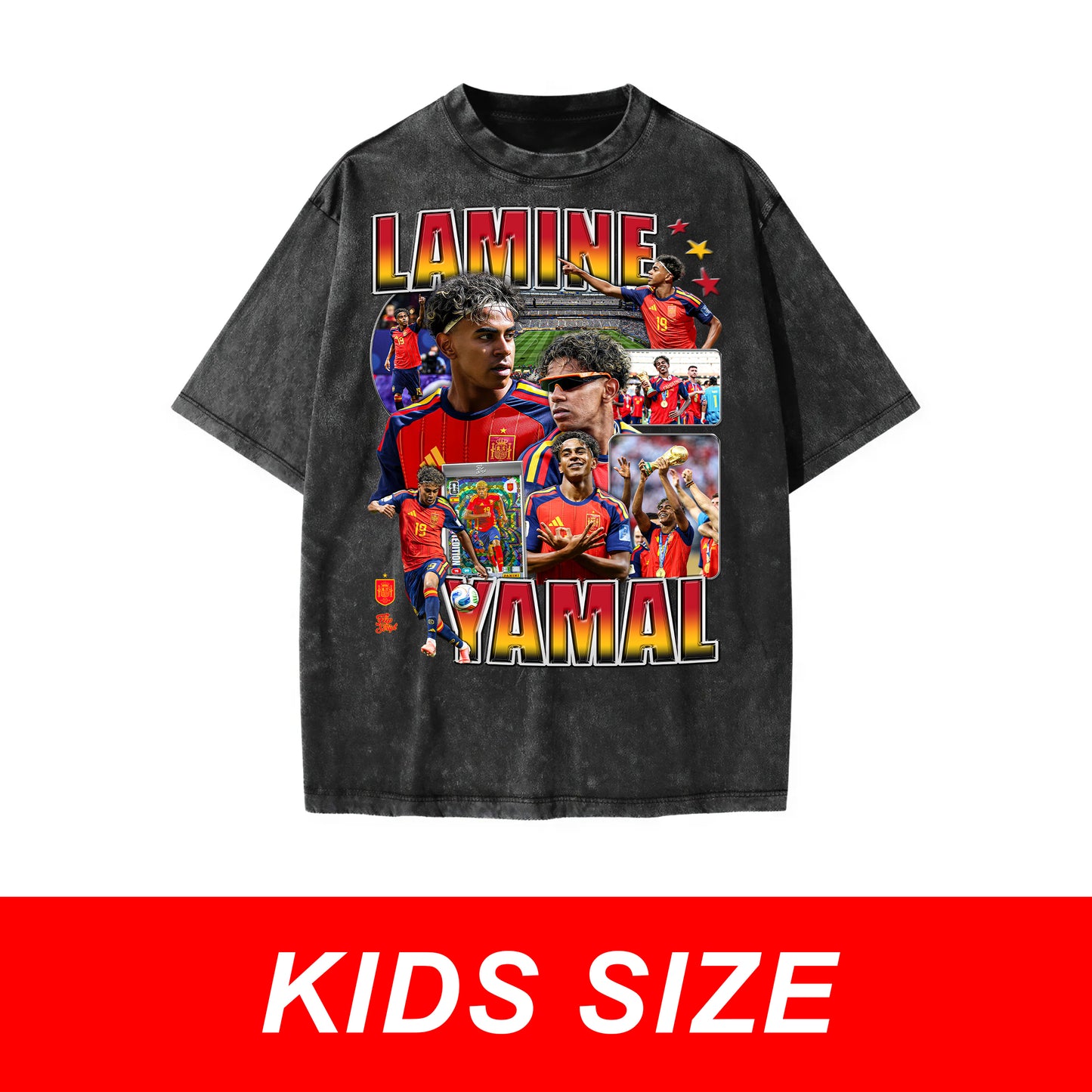 KIDS Lamine Yamal Vintage Graphic Tee