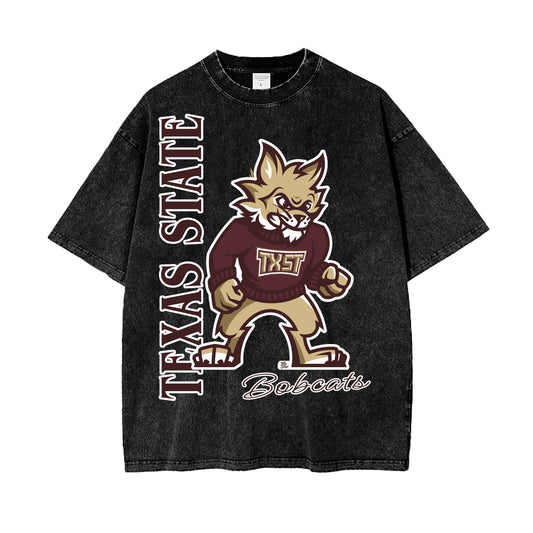 Texas State Boko the Bobcat Vintage Graphic Tee