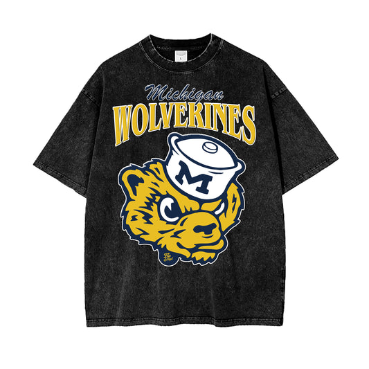 Michigan Wolverines Mascot Vintage Graphic Tee