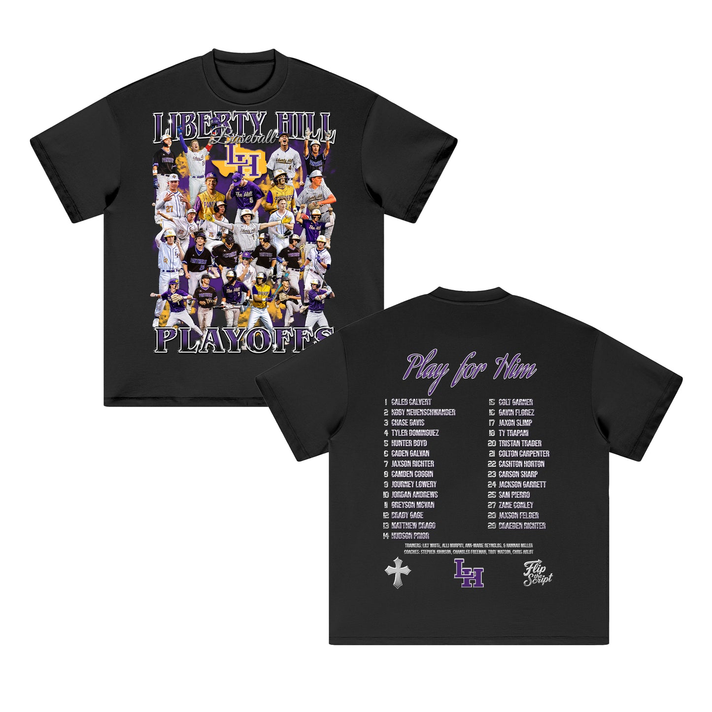 2025-26 Liberty Hill Baseball Playoffs HEAVY Cotton Tee