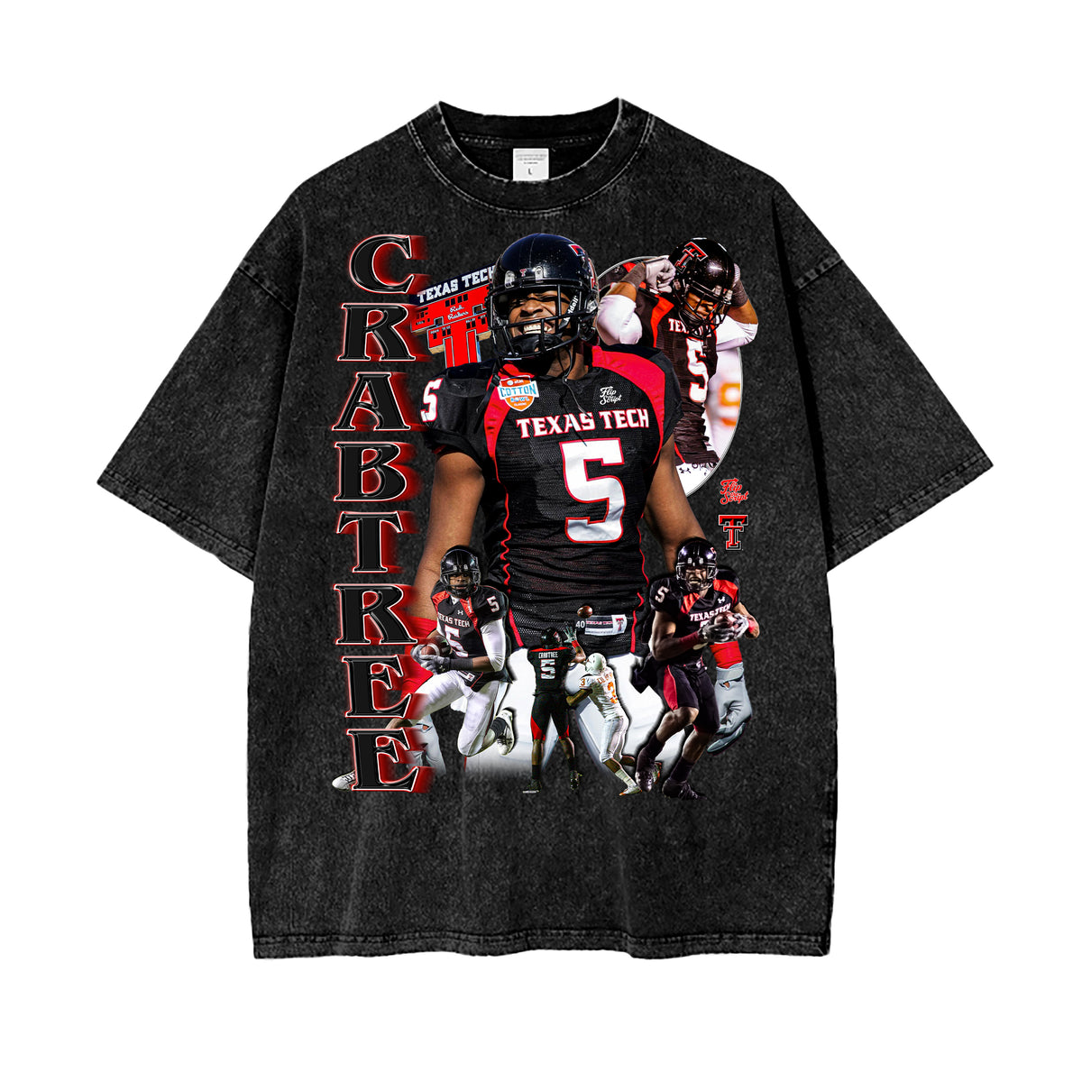 Michael Crabtree Texas Tech Vintage Graphic Tee