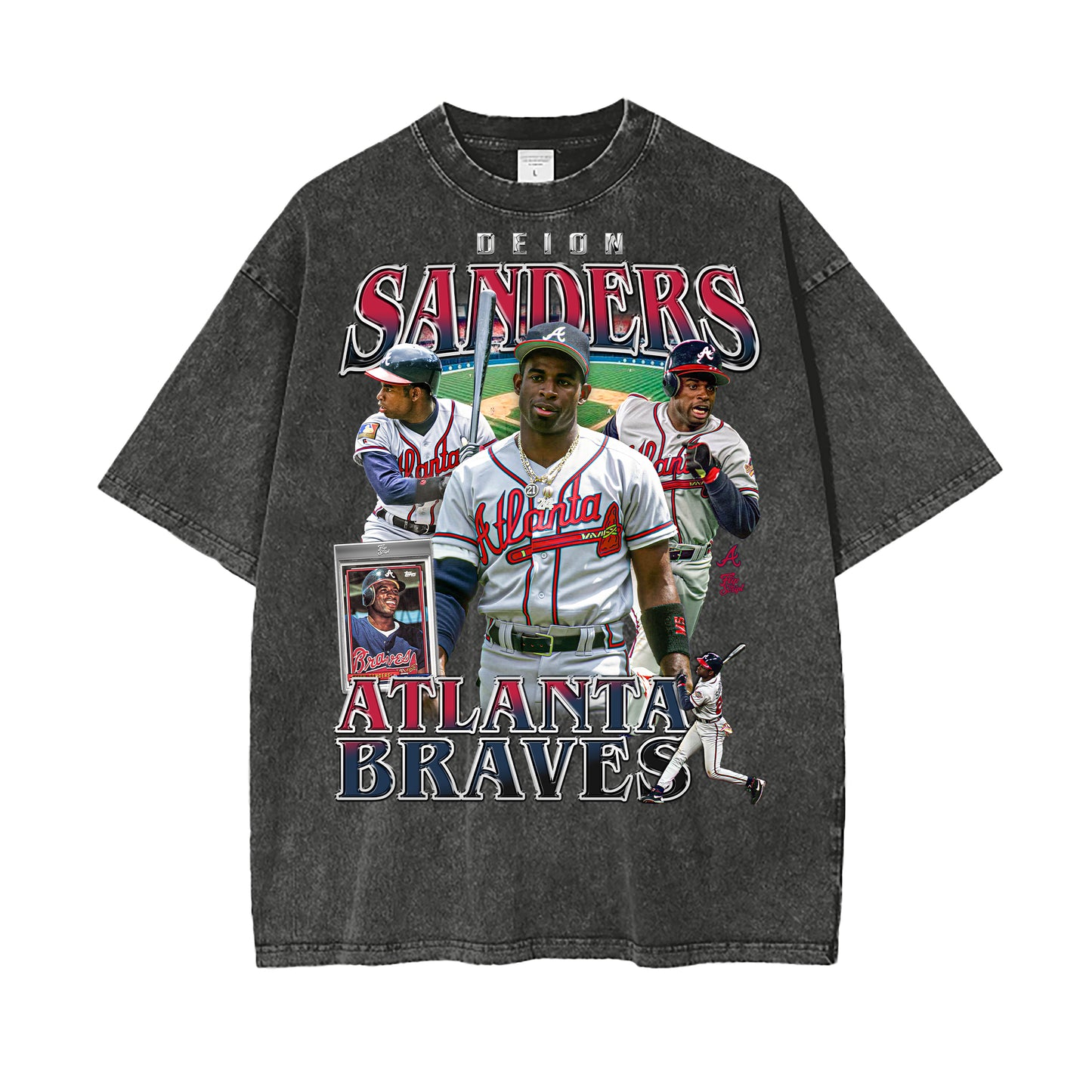 Deion Sanders Atlanta Braves Vintage Graphic Tee