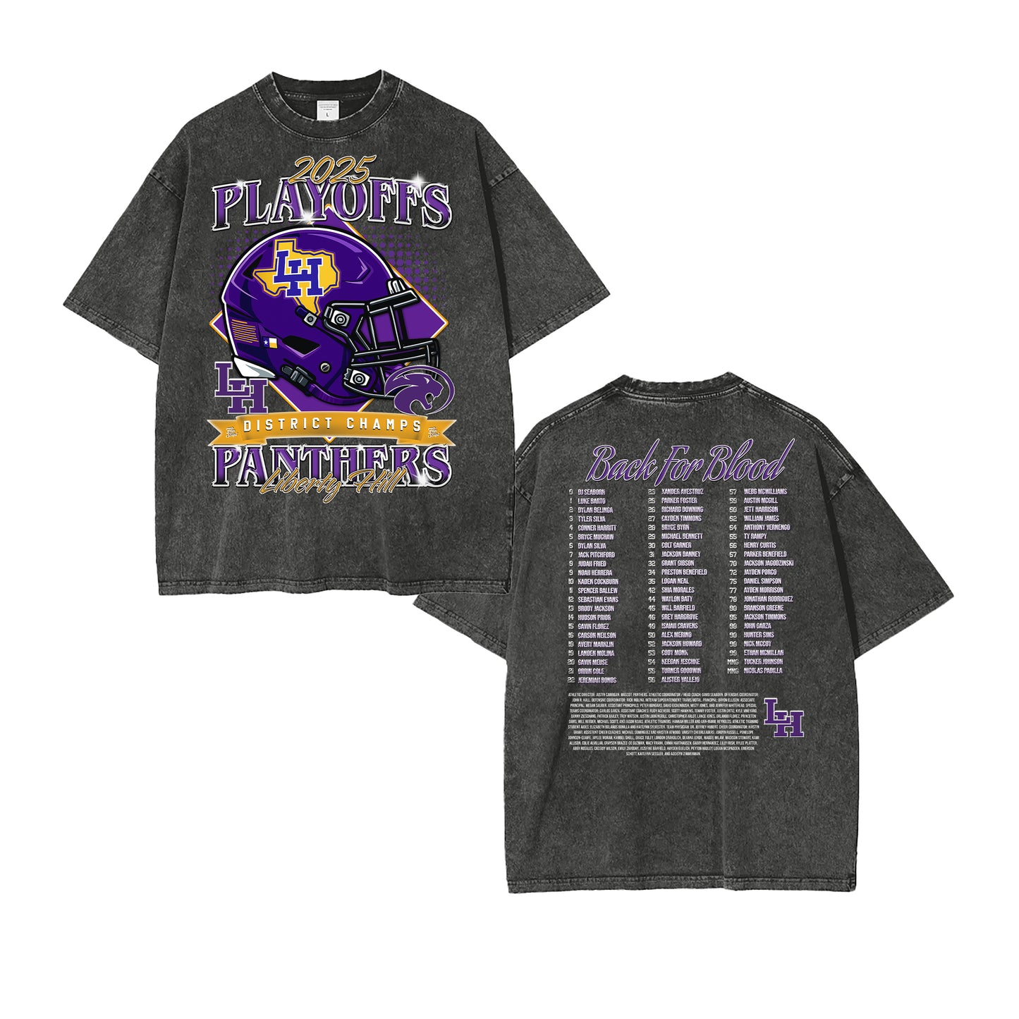 Liberty Hill Football Playoffs 2025 Vintage Graphic Tee