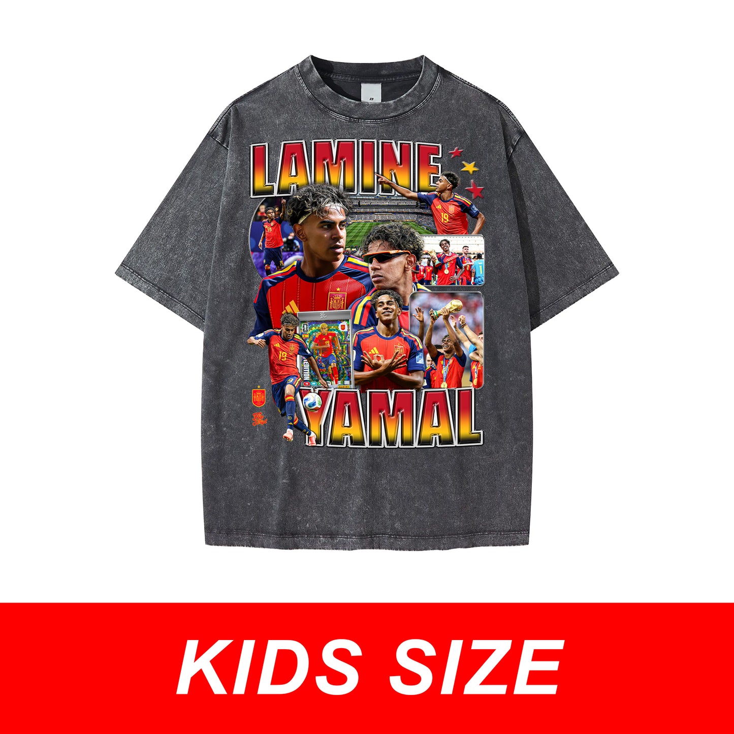 KIDS Lamine Yamal Vintage Graphic Tee